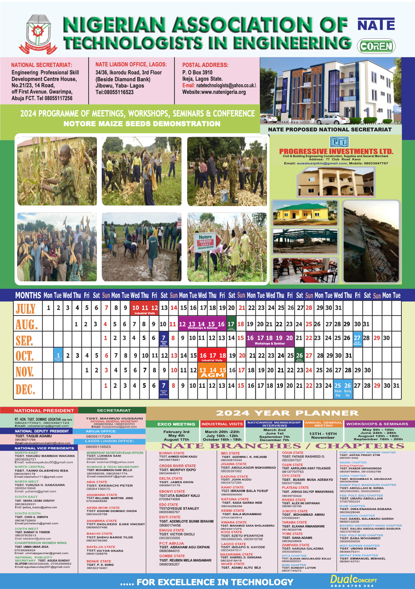 NATE Calendar
